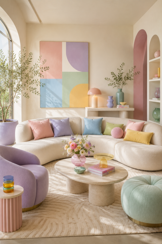 Coup de cœur pour ces 10 salons pastel salon pastel color block urkalya