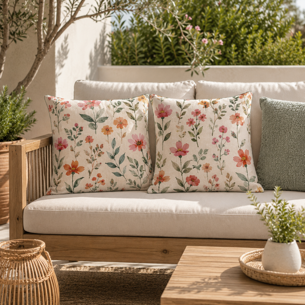 Petite terrasse : 10 idées pour l’aménager avec style coussins exterieur