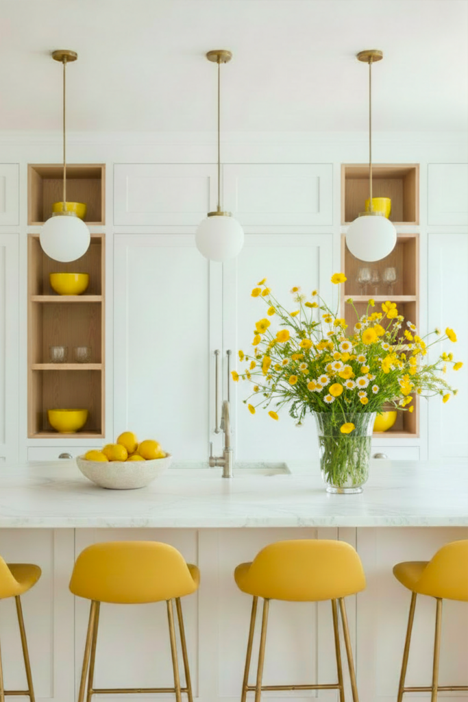 Un souffle jaune citron dans ta déco cuisine jaune citron urkalya