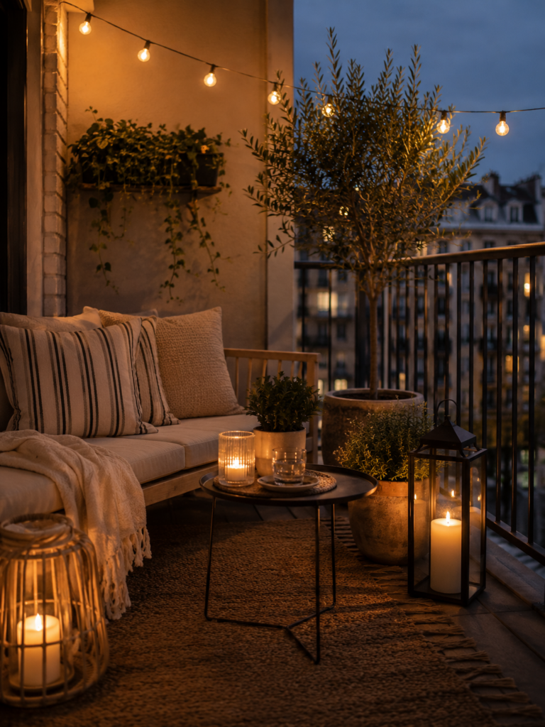 Petite terrasse : 10 idées pour l’aménager avec style lanternes terrasse urkalya