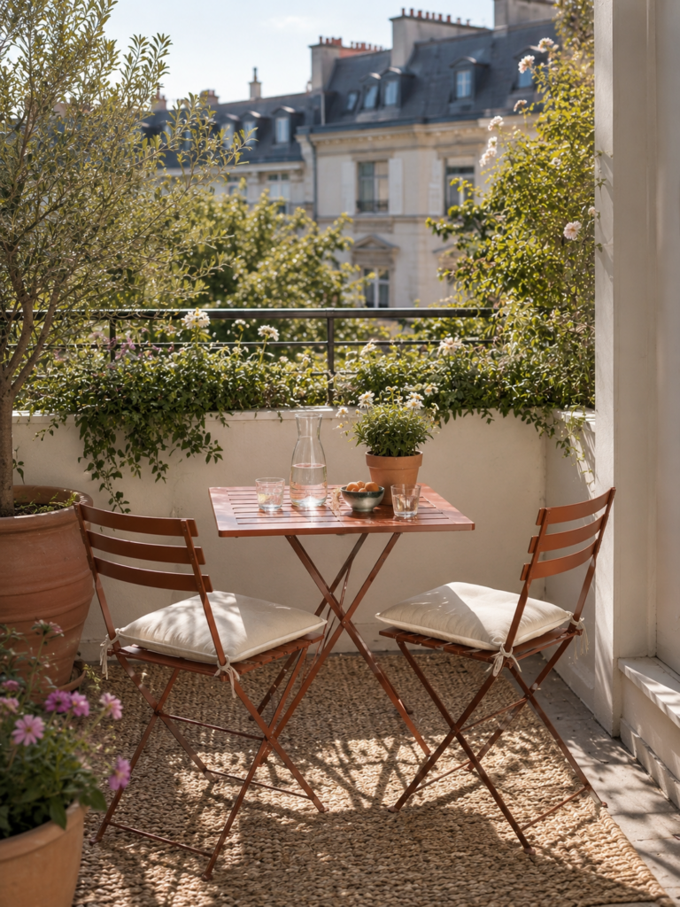 Petite terrasse : 10 idées pour l’aménager avec style table aluminium terrasse urkalya