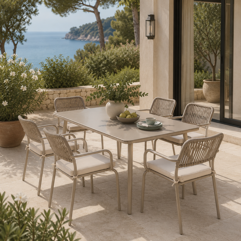 table exterieure alu beige