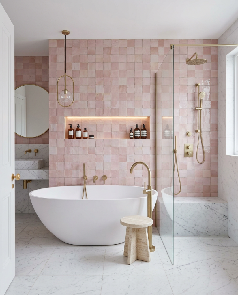 Idées déco, la vie en rose pastel urkalya salle de bain rose