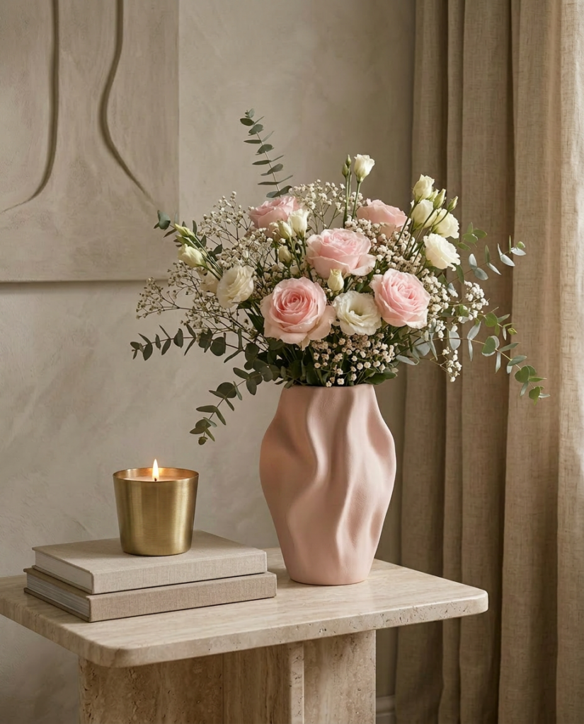 Idées déco, la vie en rose pastel urkalya vase rose pastel